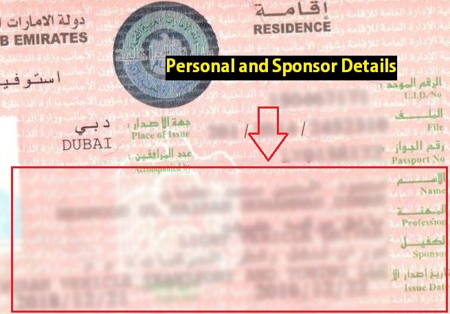 uae visa holder details