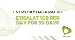 Read more about the article Etisalat Data Plans 1GB per Day for 30 Days