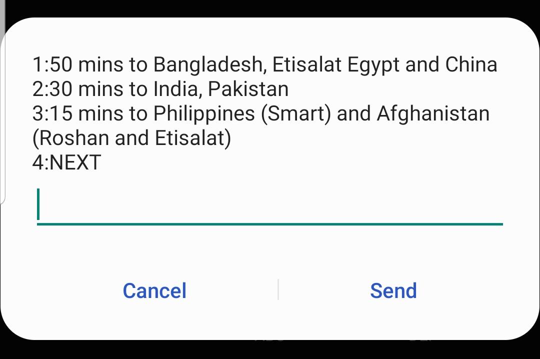 Etisalat International Call Packages