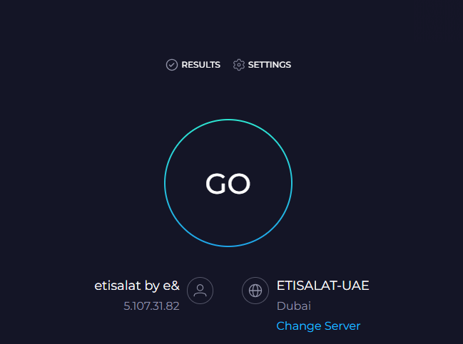 Etisalat Speed Test